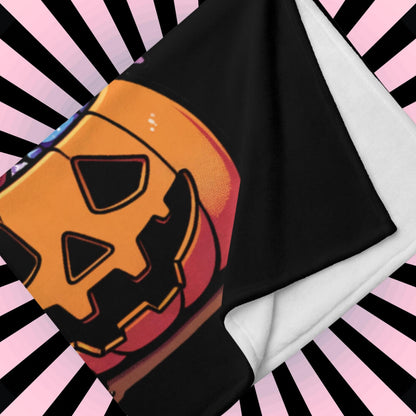 Blanket Trick or Treat Halloween Sad Ghost Candy Gore Throw Blanket Weirdcore Grunge Room Decor