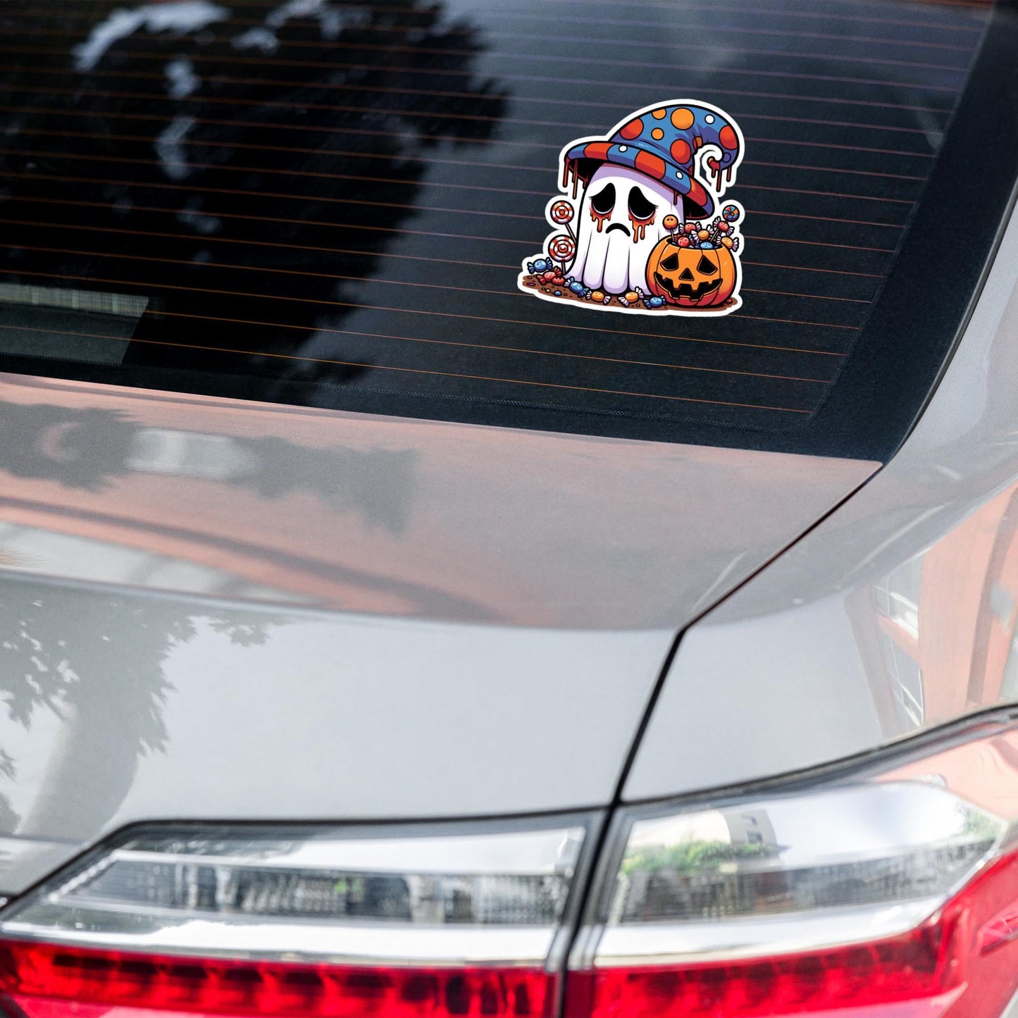 Waterproof Vinyl Sticker of Sad Little Ghost Halloween Candy Weirdcore Sticker