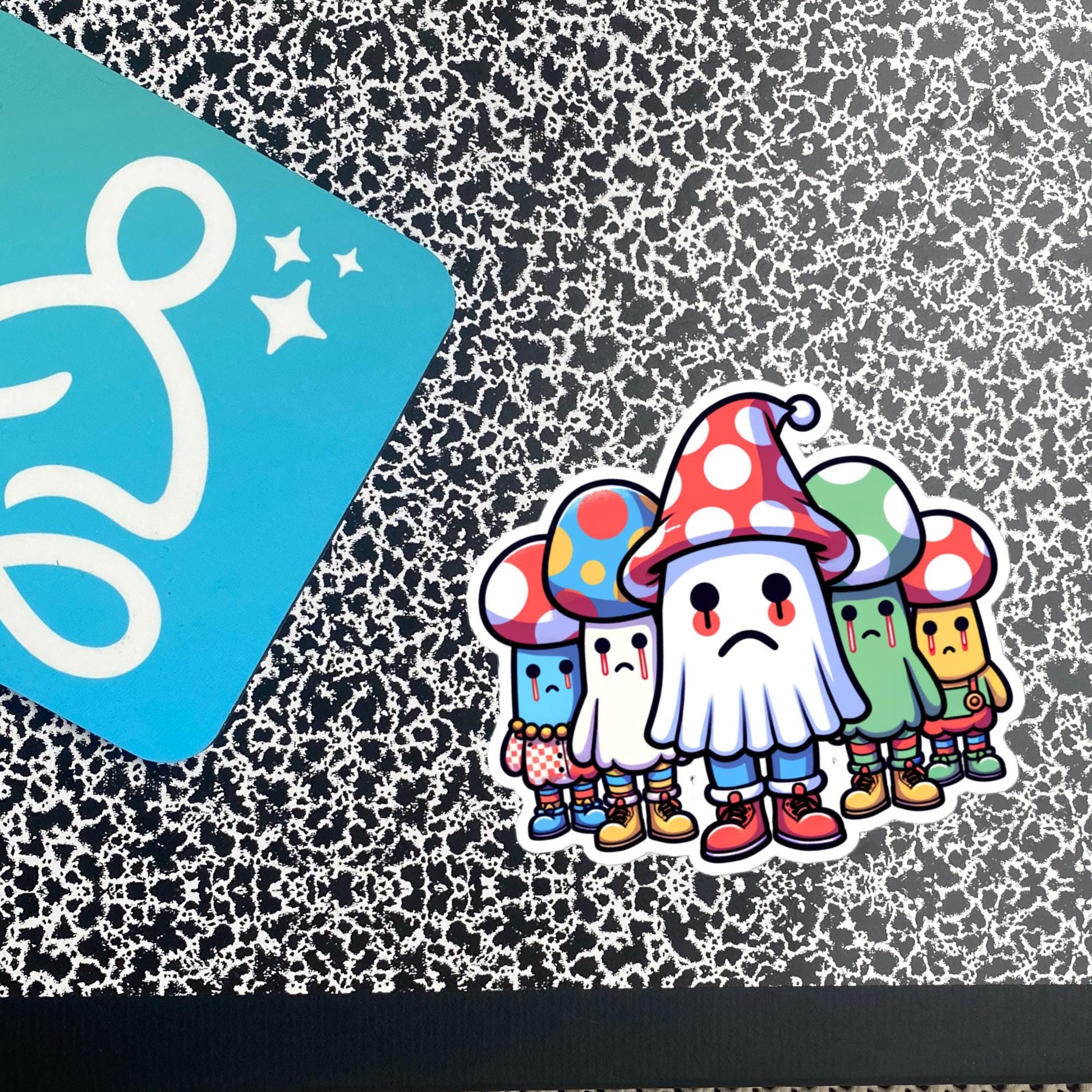 Sticker Sad Little Ghost Gang Waterproof Vinyl Sticker Halloween Creepy Cute Gift