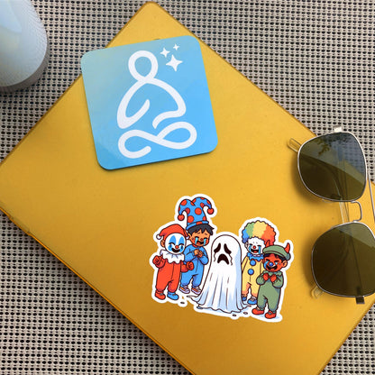Sticker Cute Sad Ghost Getting Bullied Creepy Cute Halloween Waterproof Vinyl Sticker