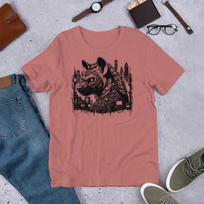 Creepy Weirdcore Dystopian Hyena T-Shirt Grunge Futuristic Spotted Hyena Tee Shirt