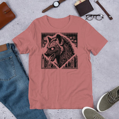 Scary Spooky Dystopian Hyena T-Shirt Gothic Grunge Weirdcore Spotted Hyena with Tongue Out Tee Shirt