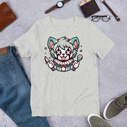 Creepy Cute Killer Gore Hyena Clown T-Shirt Weirdcore Clowncore Pastel Goth Grunge Tee Shirt