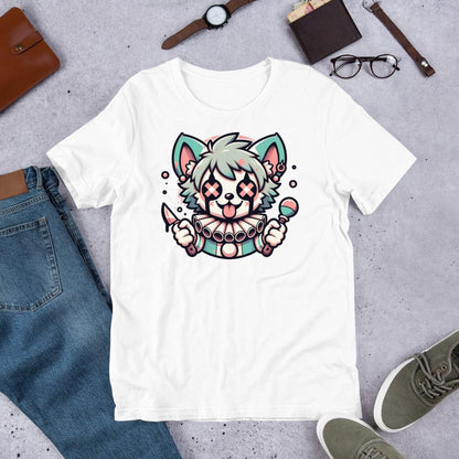 Creepy Cute Killer Gore Hyena Clown T-Shirt Weirdcore Clowncore Pastel Goth Grunge Tee Shirt