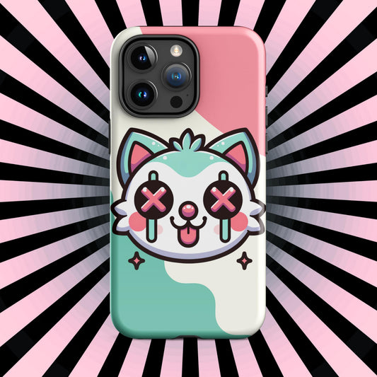 Creepy Cute Weirdcore Cat Clowncore Grunge Pastel Goth Tough Case for iPhone® Glossy or Matte