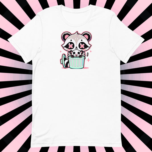 Weirdcore Pastel Goth Grunge Gore Creepy Cute Trashy Raccoon & Opossum T-Shirt