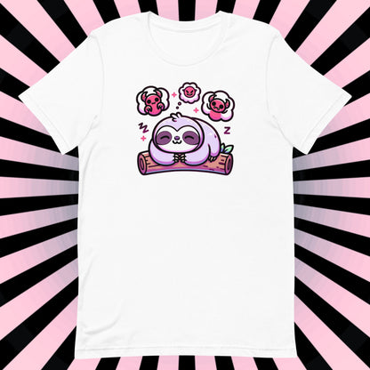 Weirdcore Pastel Goth Grunge Gore Creepy Cute Sloth Dreaming T-Shirt