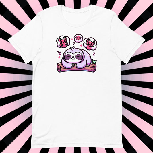Weirdcore Pastel Goth Grunge Gore Creepy Cute Sloth Dreaming T-Shirt