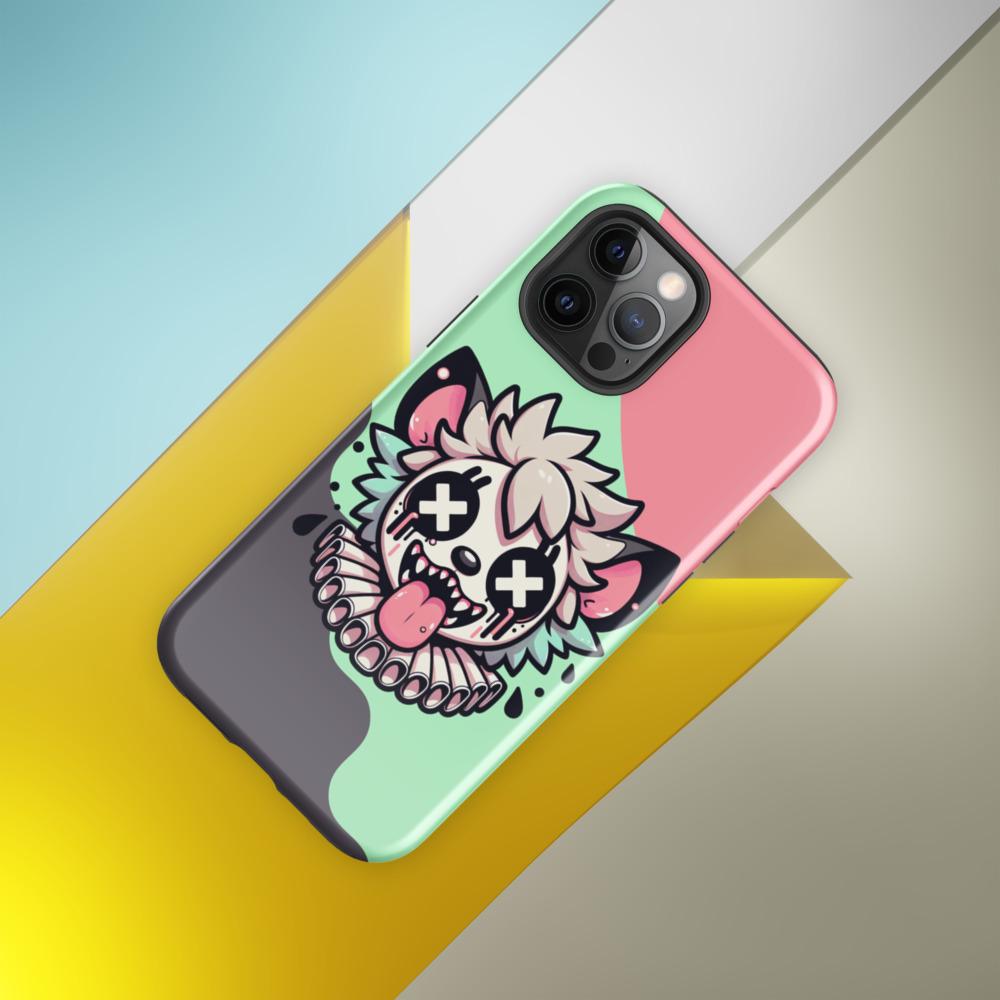 Creepy Cute Weirdcore Gore Hyena Clown Clowncore Grunge Pastel Goth Tough Case for iPhone® Glossy or Matte