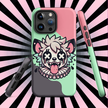 Creepy Cute Weirdcore Gore Hyena Clown Clowncore Grunge Pastel Goth Tough Case for iPhone® Glossy or Matte