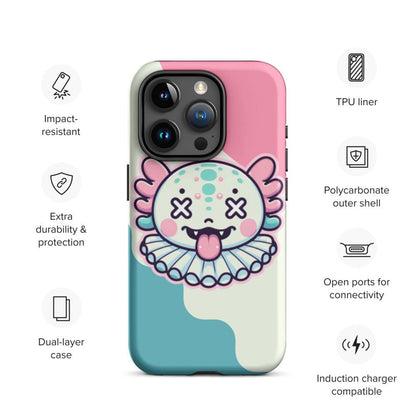 Weirdcore Creepy Cute Grunge Axolotl Clown Clowncore Tough Case for 11-15 iPhone®