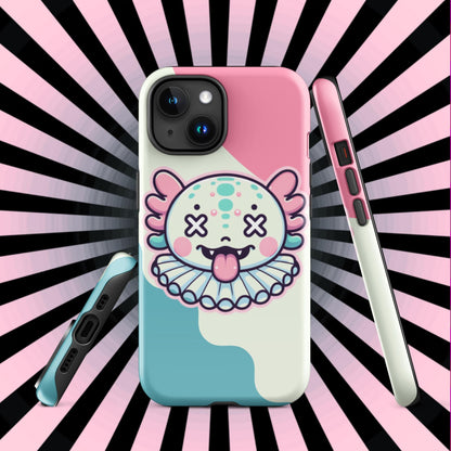 Weirdcore Creepy Cute Grunge Axolotl Clown Clowncore Tough Case for 11-15 iPhone®