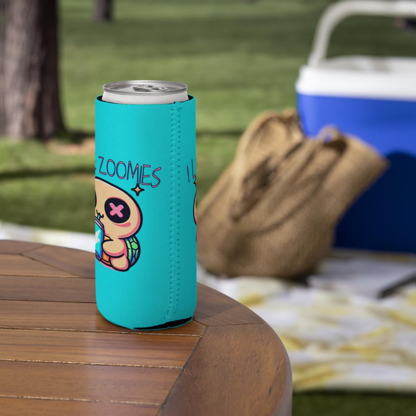 Pastel Goth Weirdcore Zoomies Beer Cozie Grunge Turtle Tortoise Can Cooler Koozie