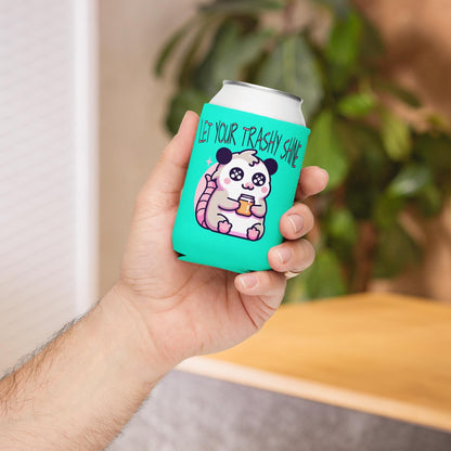 Pastel Goth Weirdcore Let Your Trashy Shine Beer Cozie Grunge Oppossum Can Cooler Koozie