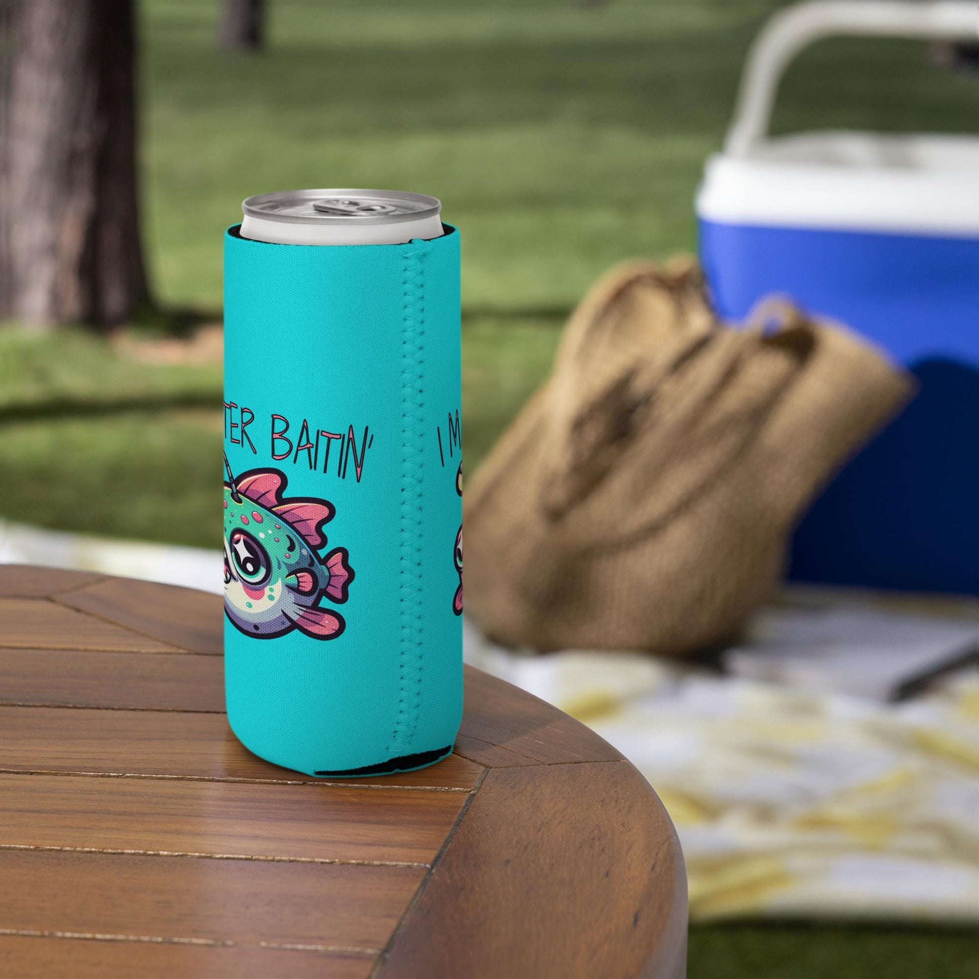 Weirdcore Kawaii Angler Fish Can Cooler Beer Pastel Goth Grunge Cozie Tongue in Cheek Beverage Koozie