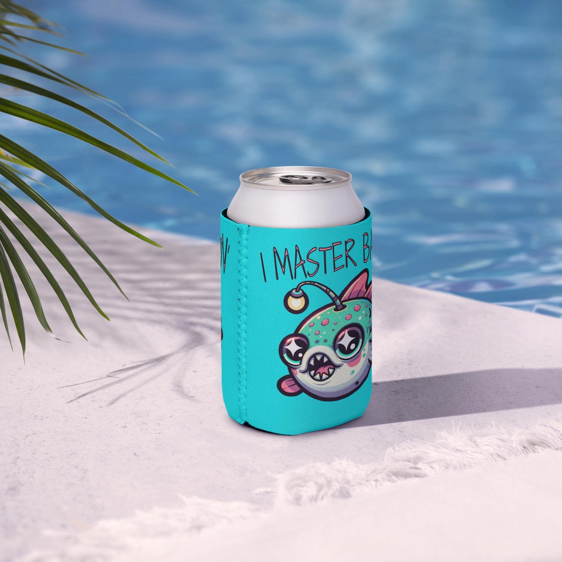 Weirdcore Kawaii Angler Fish Can Cooler Beer Pastel Goth Grunge Cozie Tongue in Cheek Beverage Koozie