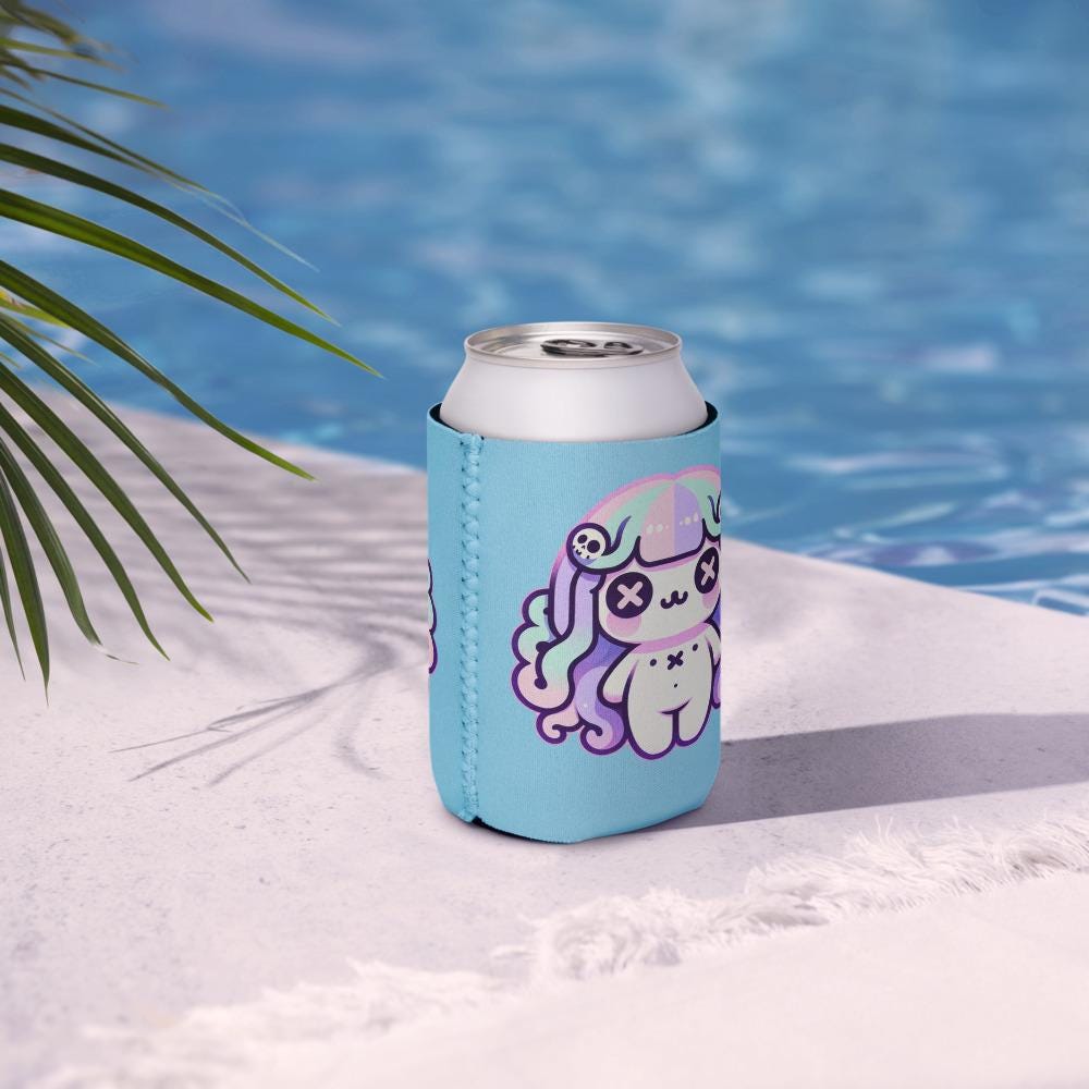 Creepy Cute Medusa Pastel Goth Cozie Weirdcore Gorgon Mythical Beverage Holder