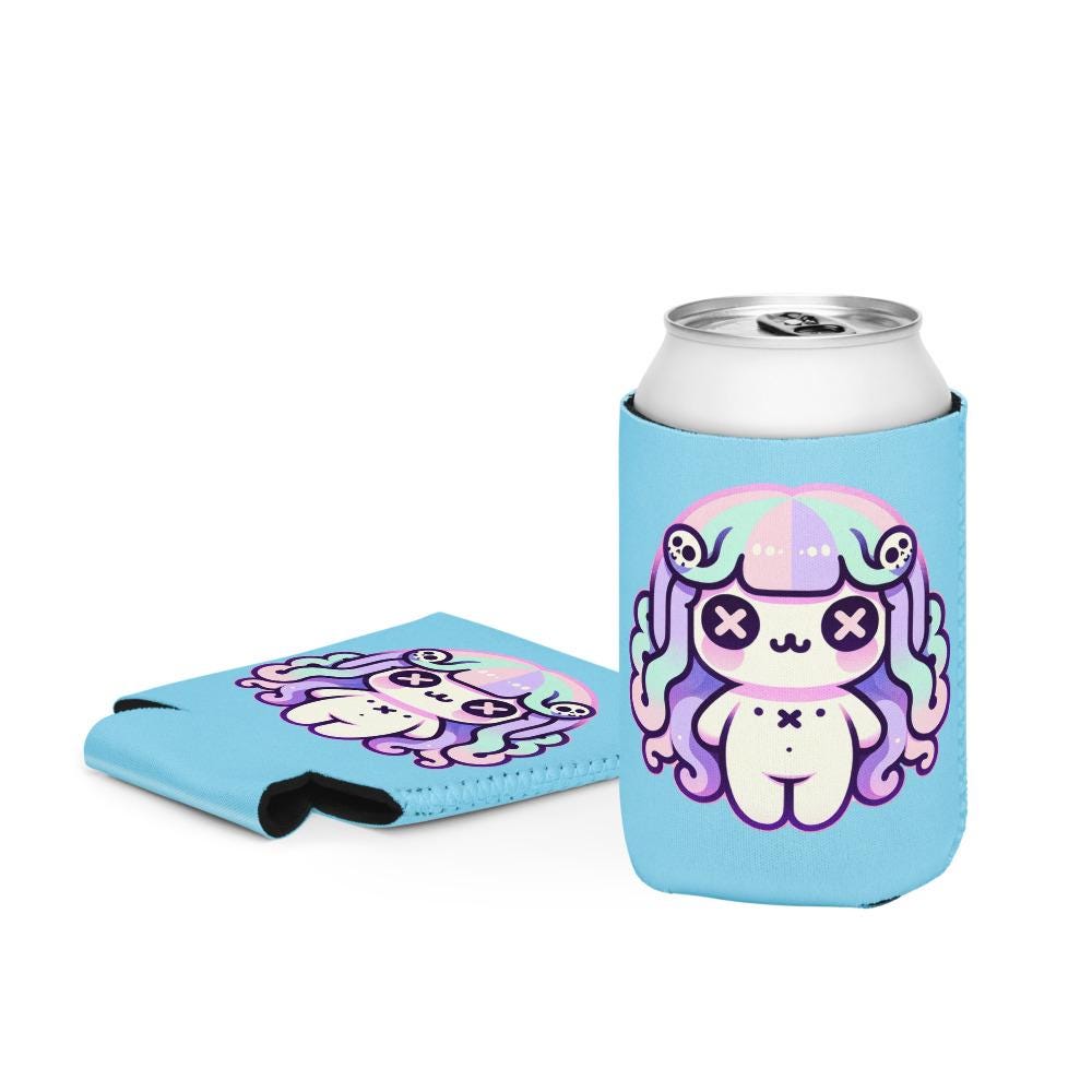 Creepy Cute Medusa Pastel Goth Cozie Weirdcore Gorgon Mythical Beverage Holder