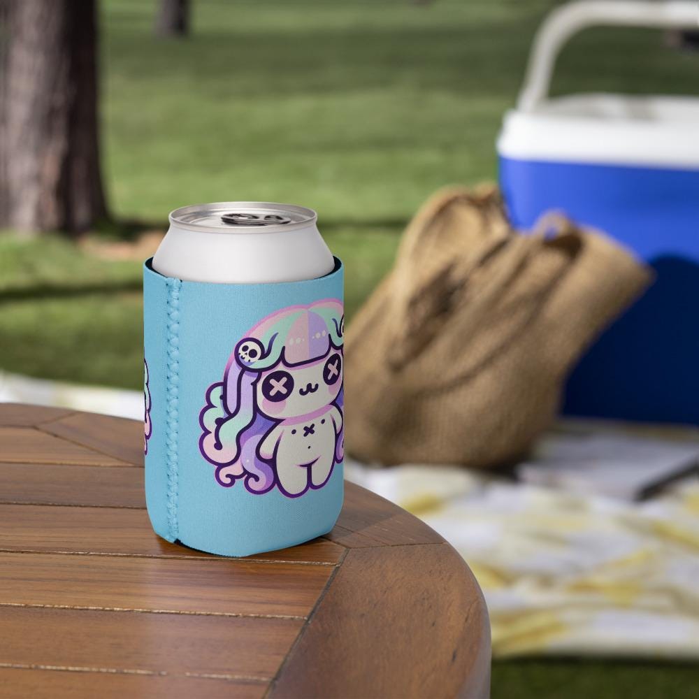 Creepy Cute Medusa Pastel Goth Cozie Weirdcore Gorgon Mythical Beverage Holder