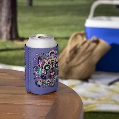 Trippy Psychedelic Gore Weirdcore Hyena Beer Holder Grunge Goth Spotted Hyena Weird Cozie