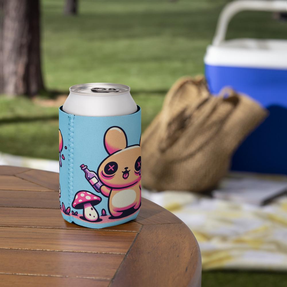 Trippy Gore Weirdcore Bunny Cozie Pastel Goth Rabbit Mushroom Beverage Holder
