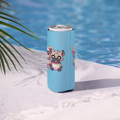 Spooky Creepy Cute Hyena Clown Pals Beer Holder Clowncore Weirdcore Friends Beverage Cozie