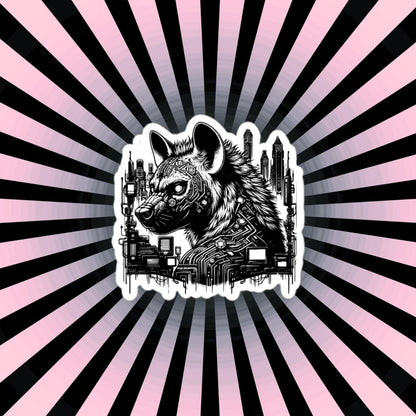 Industrial Cityscape Tech Weirdcore Hyena Grunge Waterproof Vinyl Sticker