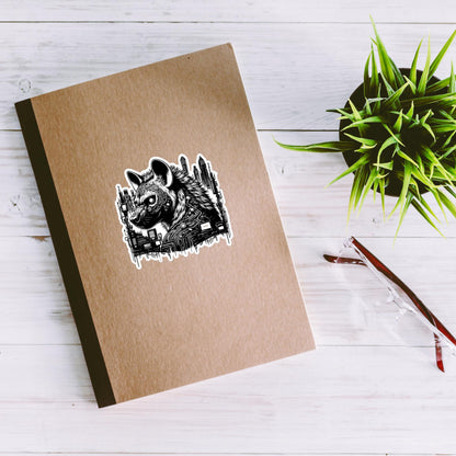 Industrial Cityscape Tech Weirdcore Hyena Grunge Waterproof Vinyl Sticker