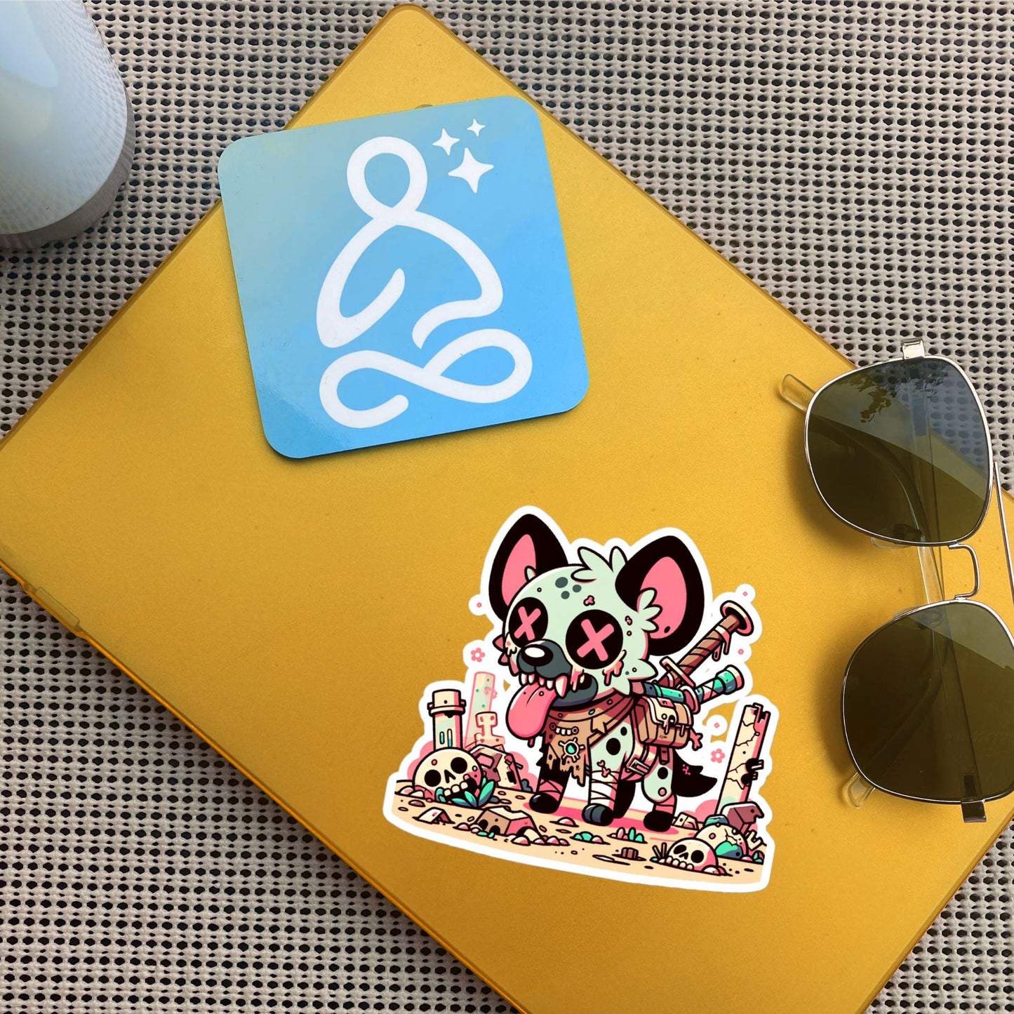 Weirdcore Gore Zombie Hyena Grunge Waterproof Vinyl Sticker