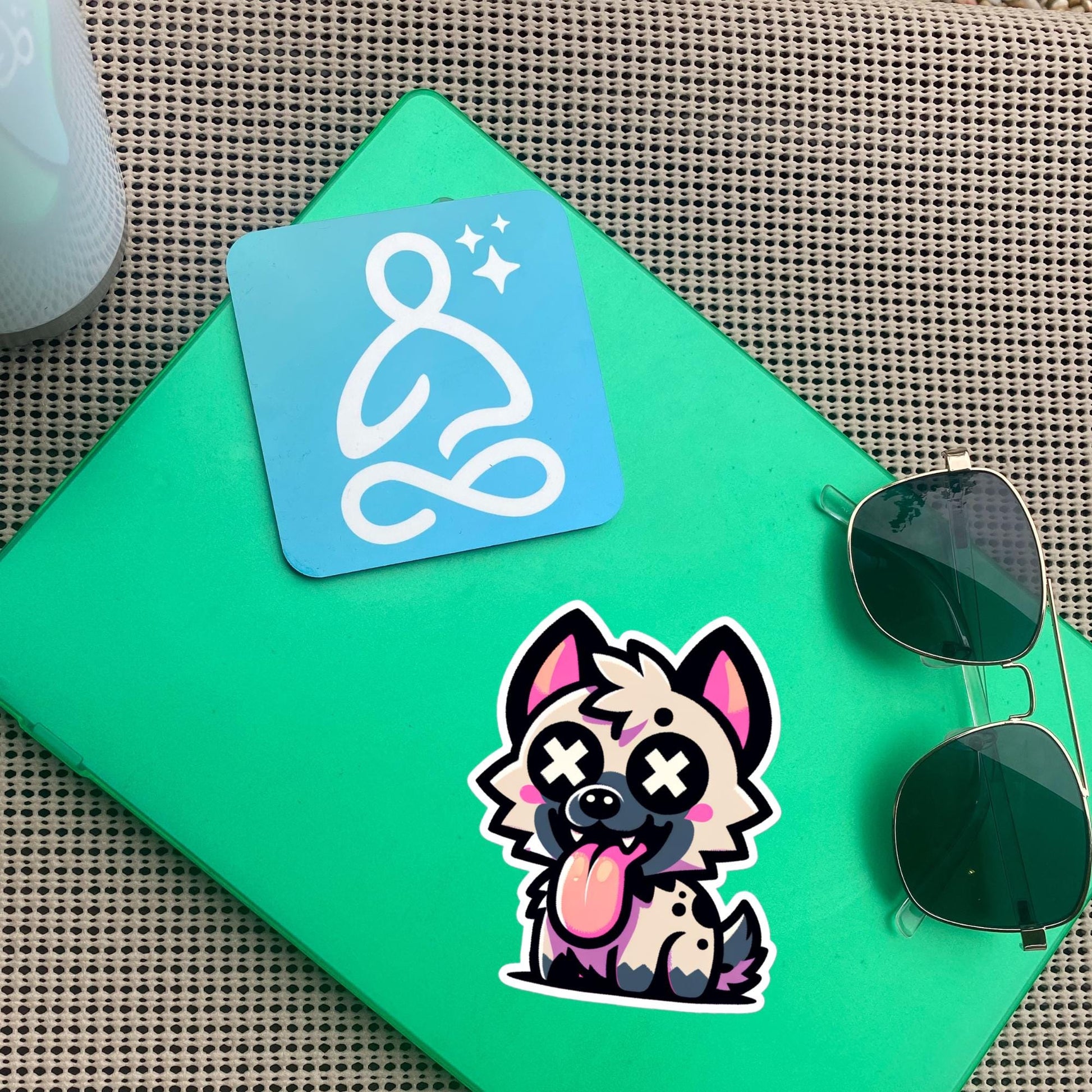 Creepy Cute Weirdcore Kawaii Hyena Waterproof Grunge Vinyl Sticker