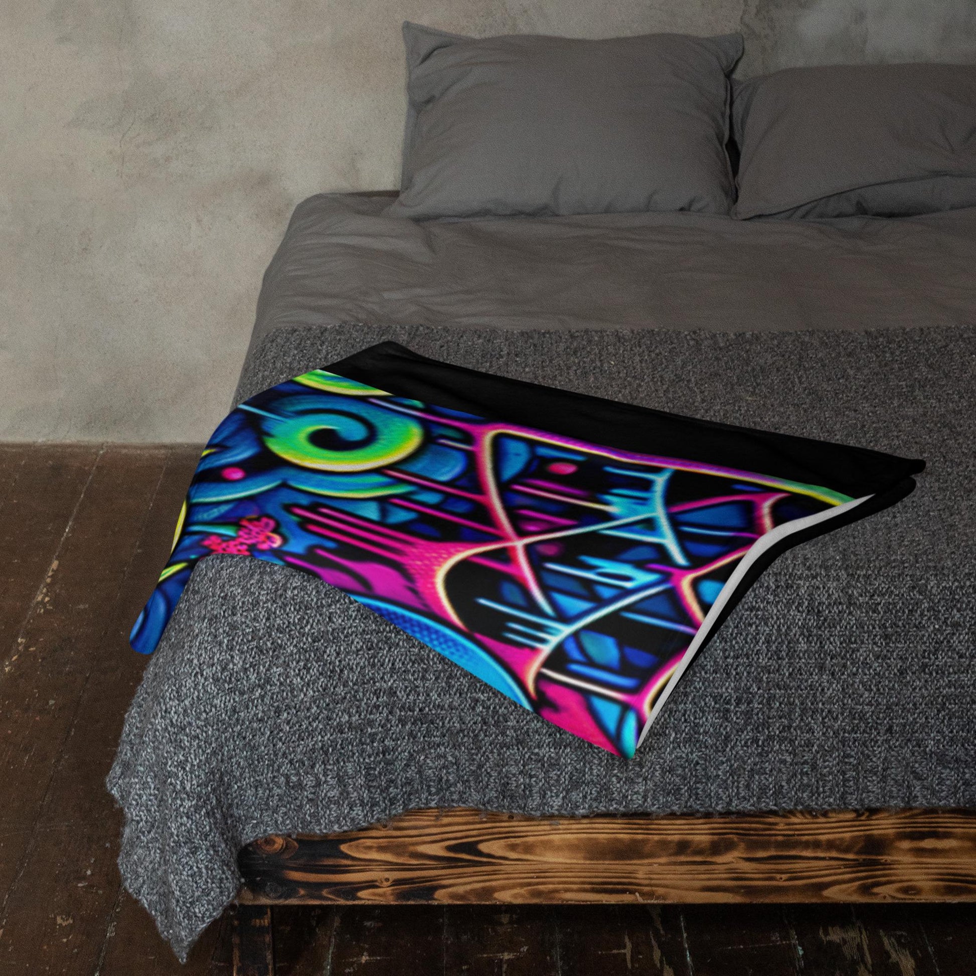 Candy Gore Halloween Y2K Grunge Throw Blanket Neon Goth Horror Gothic Room Decor