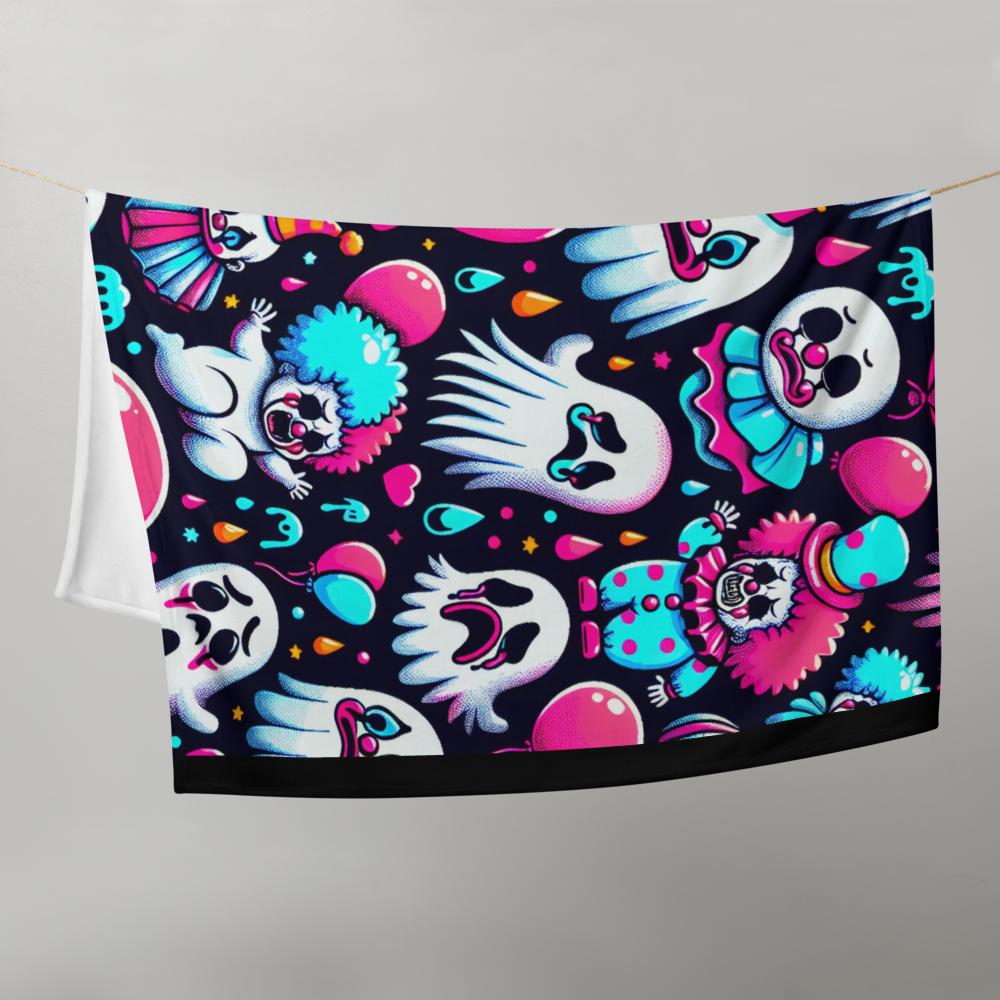 Blanket Halloween Clowncore Neon Goth Horror Throw Blanket Y2K Grunge Room Decor