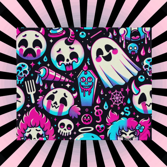Blanket Candy Gore Y2K Grunge Halloween Throw Blanket Neon Goth Spooky Weirdcore Decor