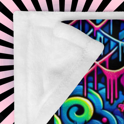 Blanket Halloween Candy Gore Scared Ghost Throw Blanket Horror Neon Goth Y2K Grunge Room Decor