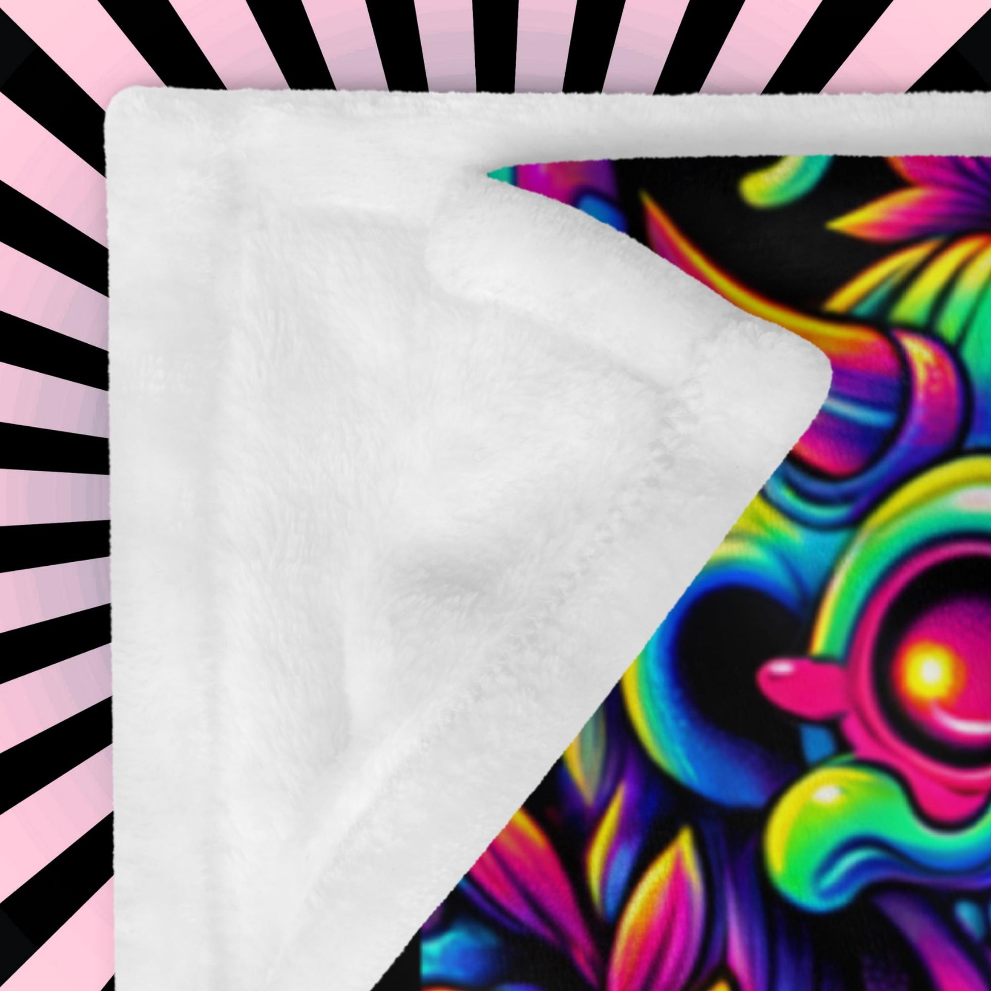 Blanket Halloween Crying Ghost Horror Grunge Throw Blanket Neon Goth Y2K Grunge Gothic Decor
