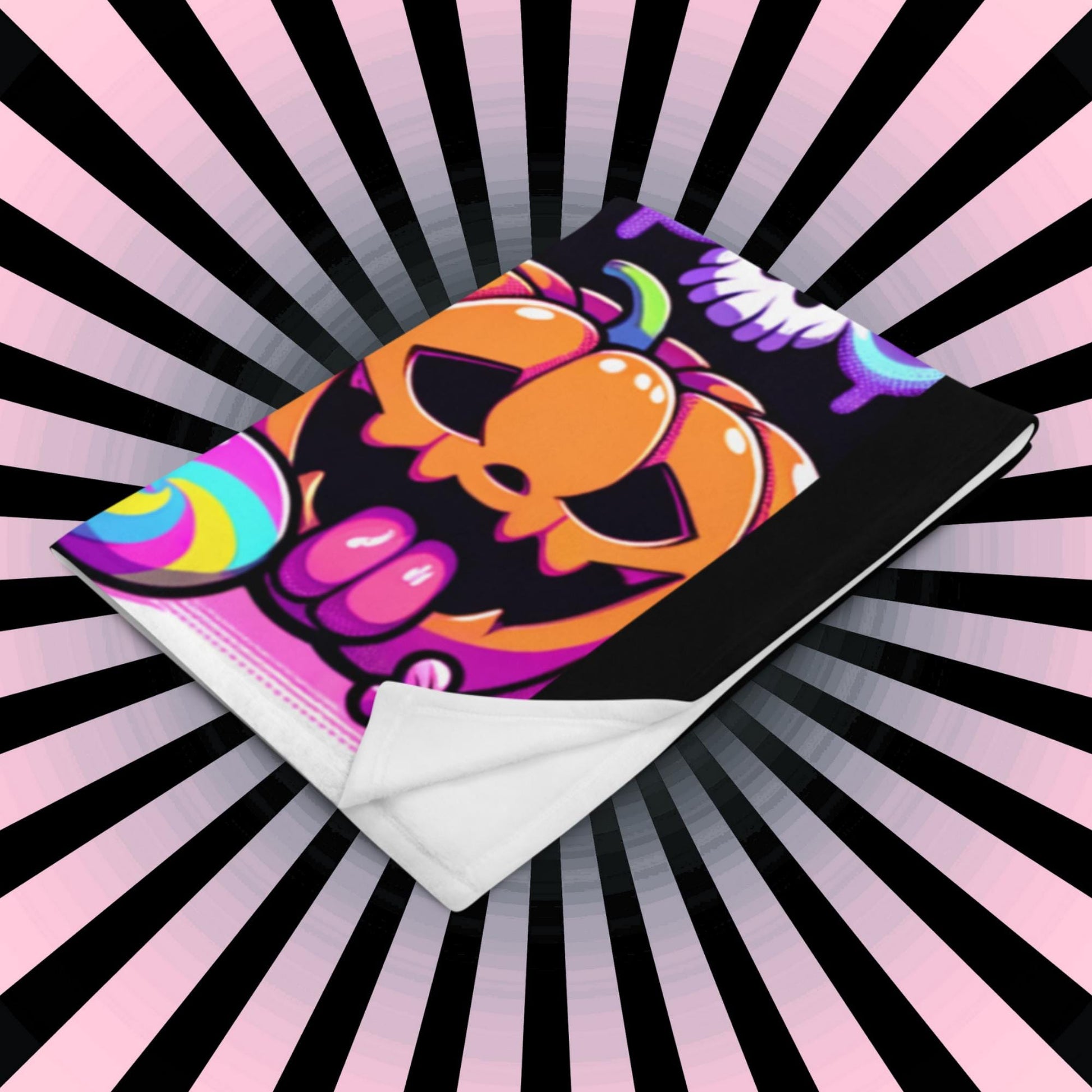 Blanket Halloween Hyena Y2K Candy Core Grunge Throw Blanket Spooky Gang Weirdcore Neon Gothic Room Decor
