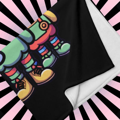 Blanket Weirdcore Mushroom Ghost Gang Throw Blanket Halloween Grunge Goth Room Decor