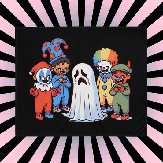Blanket Trick or Treaters Bullying Ghost Weirdcore Throw Blanket Gothic Candy Gore Room Decor
