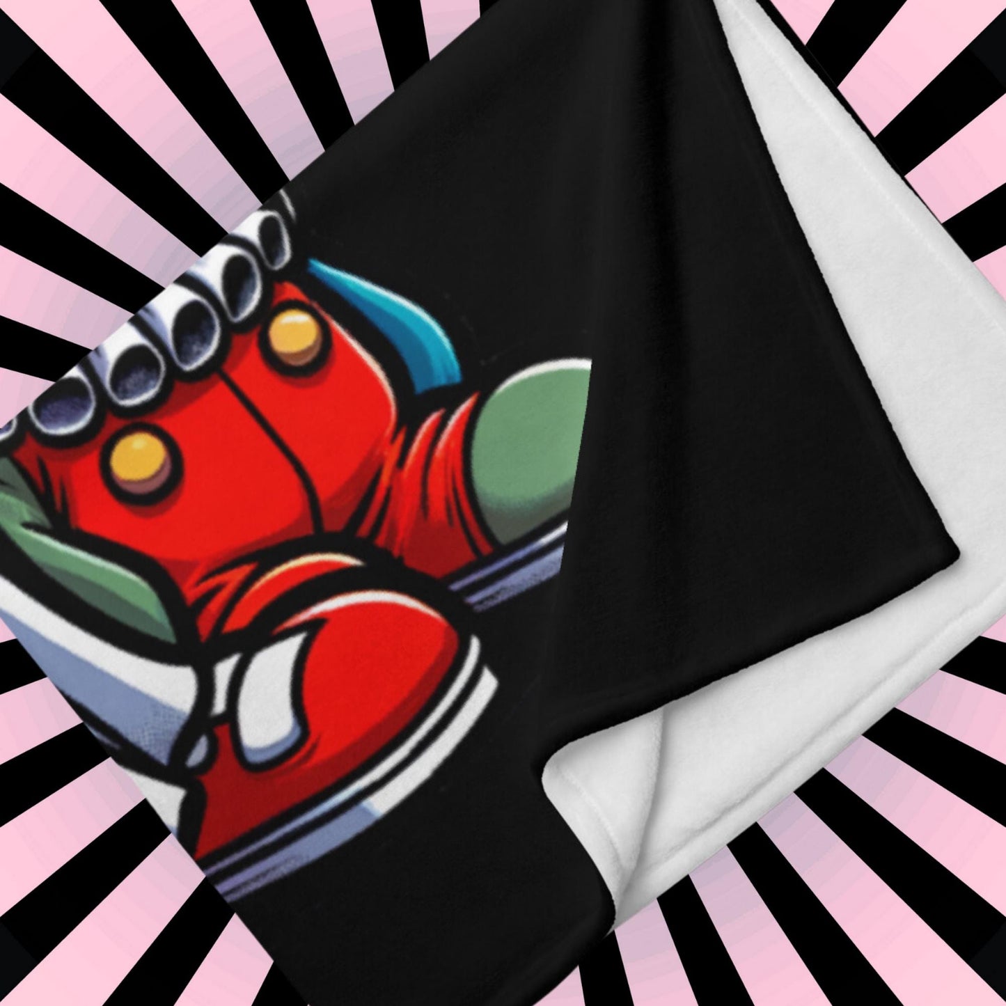 Blanket Cute Sad Ghost with Mushroom Elves Grunge Y2K Throw Blanket Spooky Gothic Weirdcore Decor