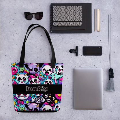 TOTE BAG Gothic Grunge Neon Goth Darkcore Weirdcore Bubble Ghost Gore Stuff Dark Aesthetic Halloween Tote Bag