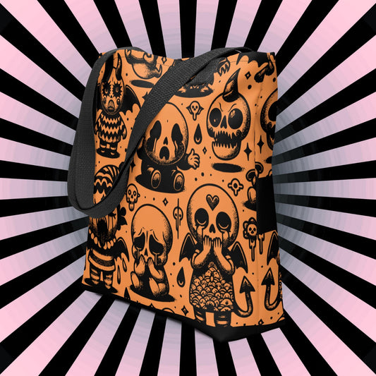 TOTE BAG Gothic Grunge Neon Goth Darkcore Weirdcore Ghost Gore Stuff Dark Aesthetic Halloween Trick or Treat Tote Bag