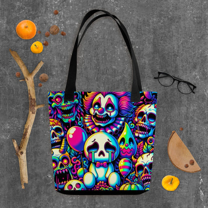 TOTE BAG Gothic Grunge Neon Goth Darkcore Weirdcore Crying Ghost Gore Nightmare Dark Aesthetic Halloween Tote Bag