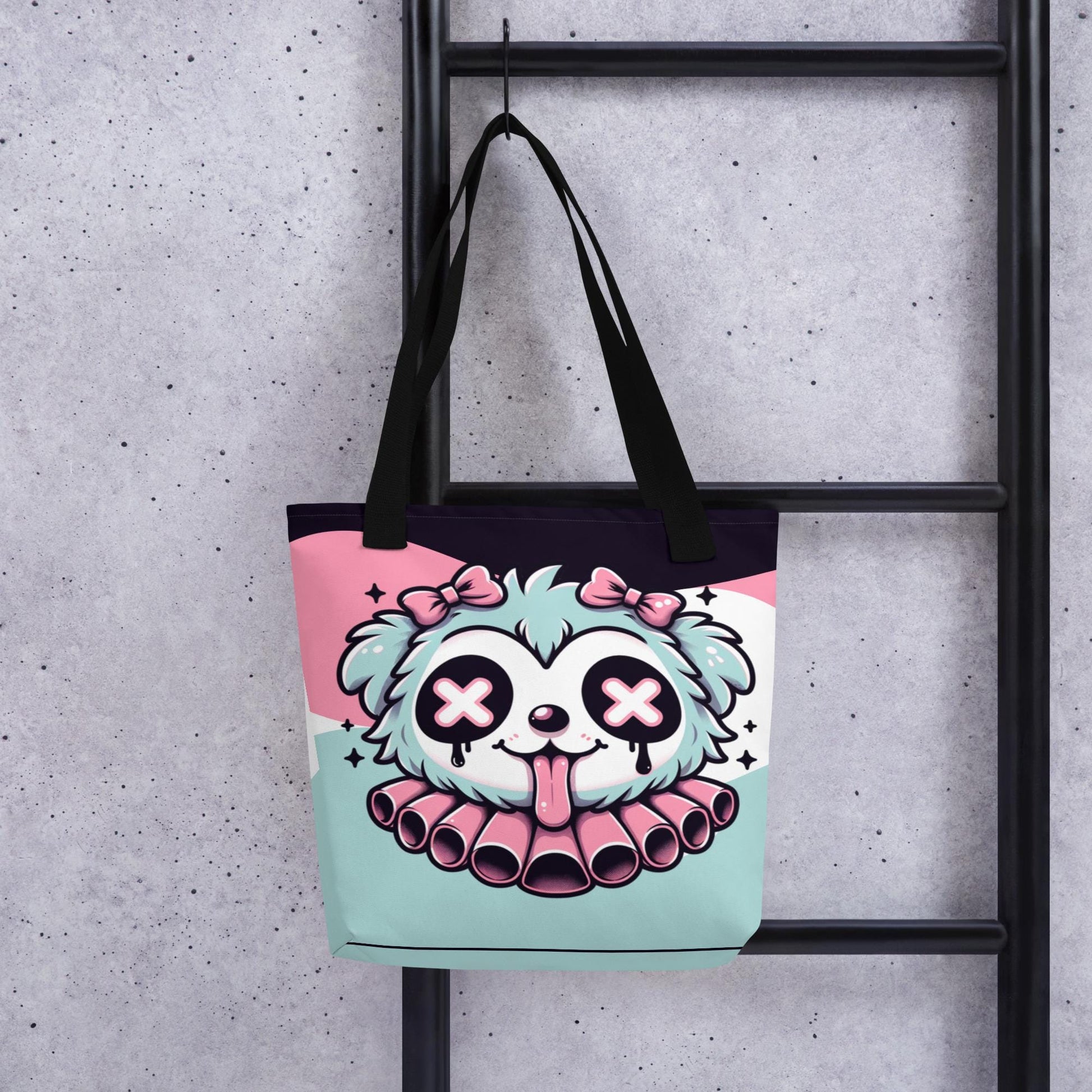 TOTE BAG Gothic Grunge Pastel Goth Weirdcore Clown Puppy Dog Clown Creepy Cute Tote Bag