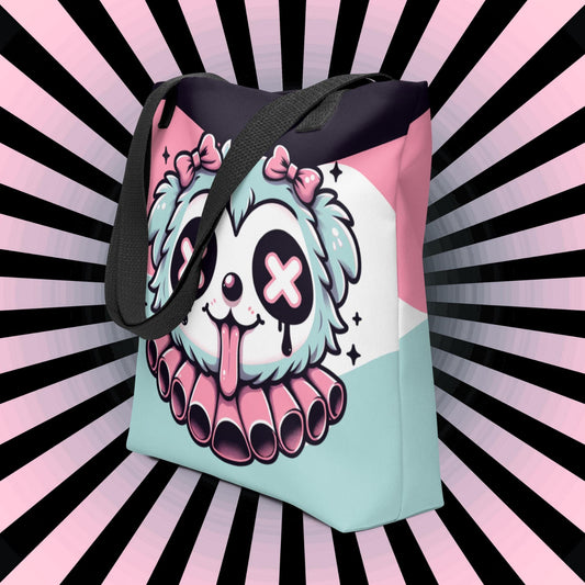 TOTE BAG Gothic Grunge Pastel Goth Weirdcore Clown Puppy Dog Clown Creepy Cute Tote Bag