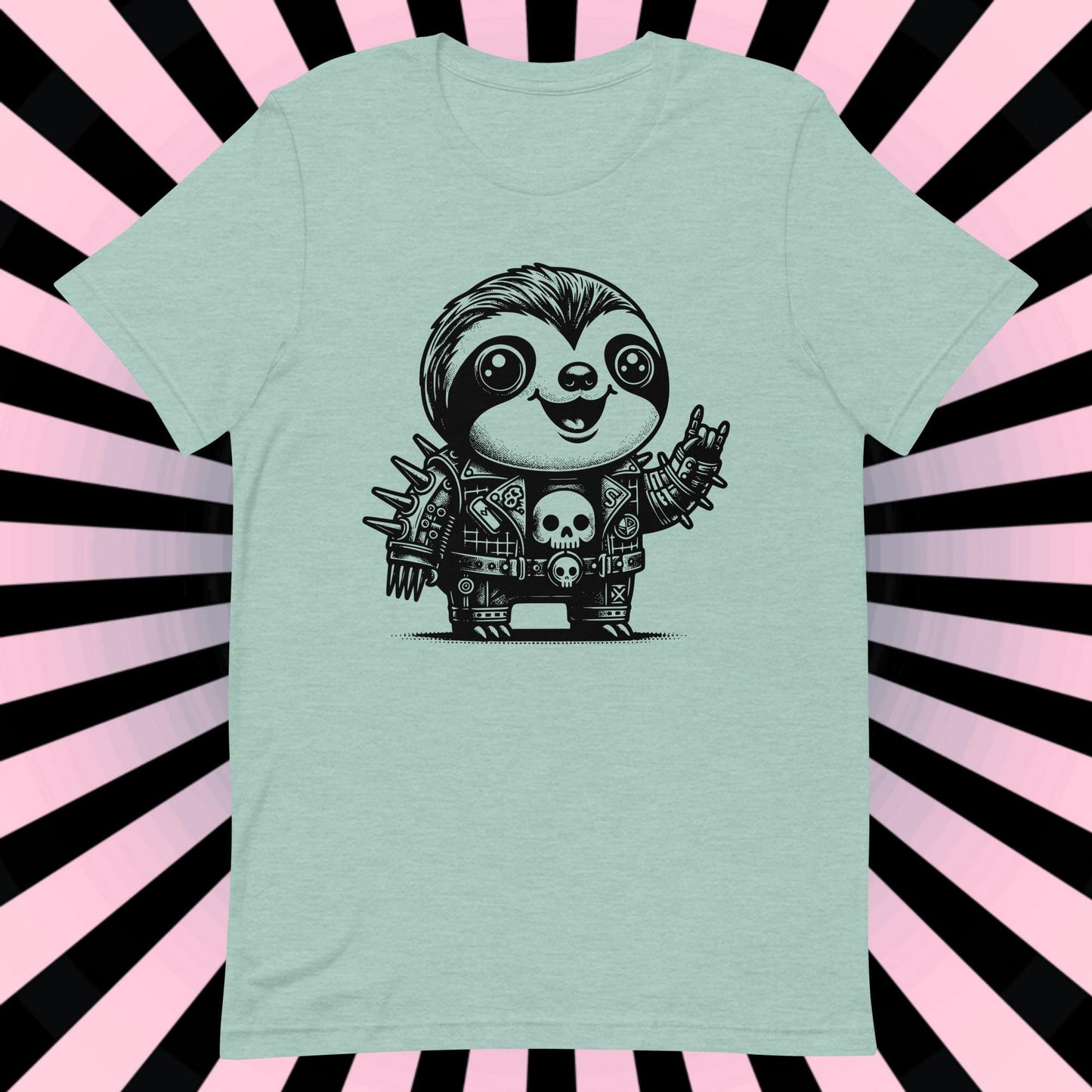 Cyborg Sloth Tee Kawaii Design Cyberpunk Sloth Shirt Y2K Pastel Goth Ethical Techwear in Whimsigoth Warcore Style