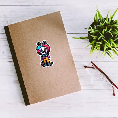 Weird Sad Clown Sticker Halloween Clowncore Weirdcore Waterproof Vinyl Sticker