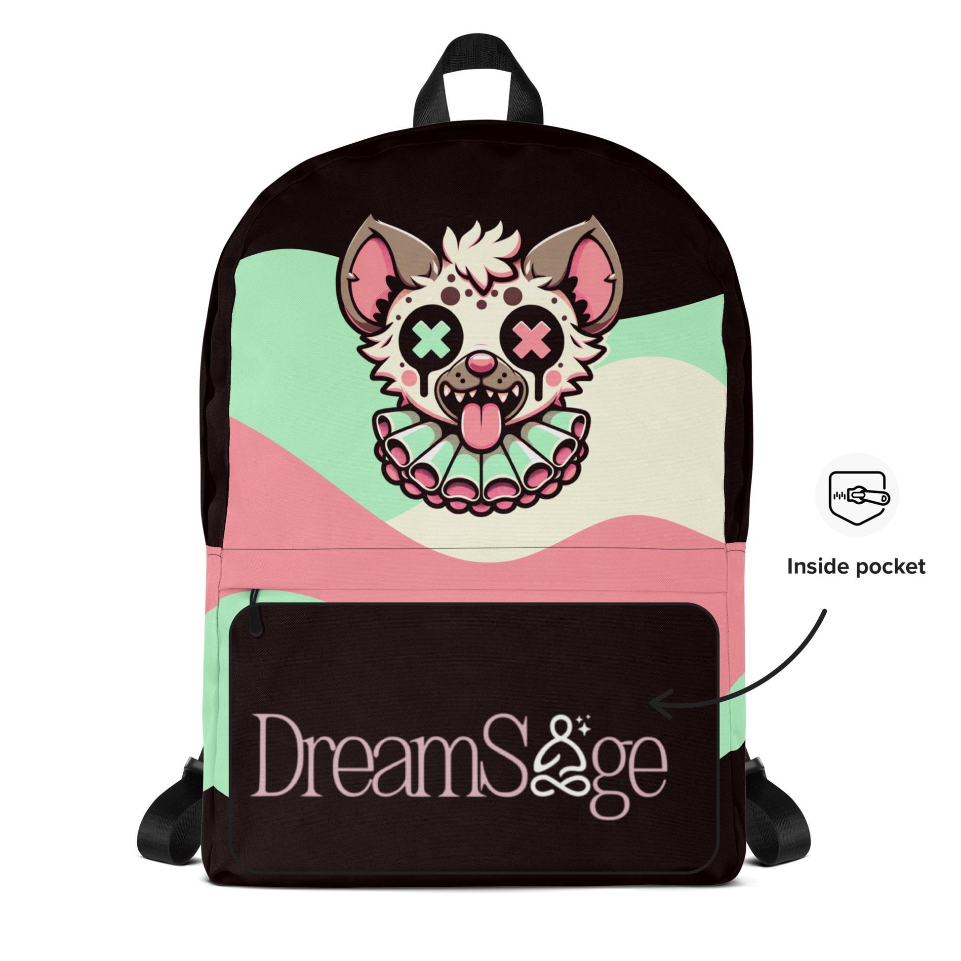 Grunge Weirdcore Hyena Clown Bookbag Pastel Goth Clowncore Gore Knap Sack Book School Bag