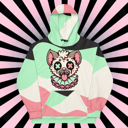 Graphic Weirdcore Creepy Hyena Clown Unisex Hoodie Y2K Clowncore Grunge Pastel Goth Hoodie Sweatshirt