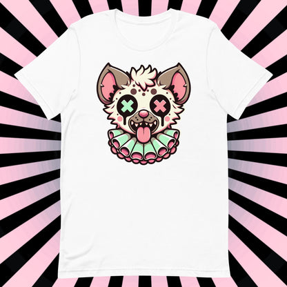 Creepy Cute Spotted Hyena Clown T-Shirt Weirdcore Clowncore Pastel Goth Grunge Tee Shirt