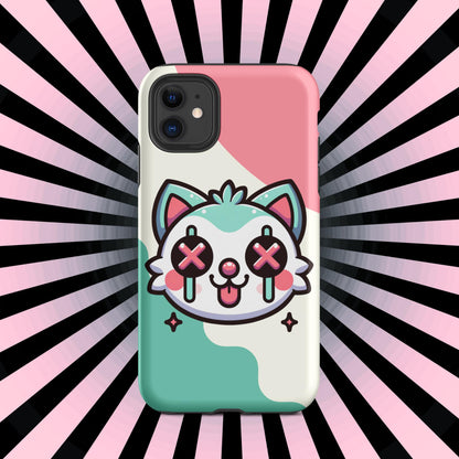 Creepy Cute Weirdcore Cat Clowncore Grunge Pastel Goth Tough Case for iPhone® Glossy or Matte